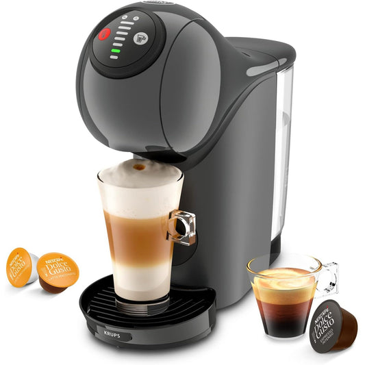 162127 - KRUPS GENIO S Makinë Kapsulash Shumëpijesh, Kompakte, Presion i Lartë, Madhësi XL të Rregullueshme, Espresso me Krem të Trashë, Ndërprerje Automatike, Modeli KP243B10