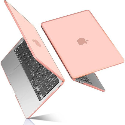 268830 - BLUESWAN Mbështjellëse PP për MacBook Air M5 13-inç (A3449 A3240 A3113 A2681), materiale të pathyeshme, mbështjellëse kundër gjurmëve të gishtave - Rozë pjeshke mat