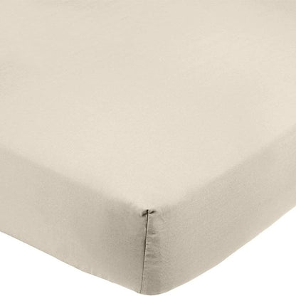 247910 - AMAZON BASICS Çarçaf i montuar me mikrofibër, Lartësia e dyshekut deri në 30 cm, 135 x 190 cm, Bezhë