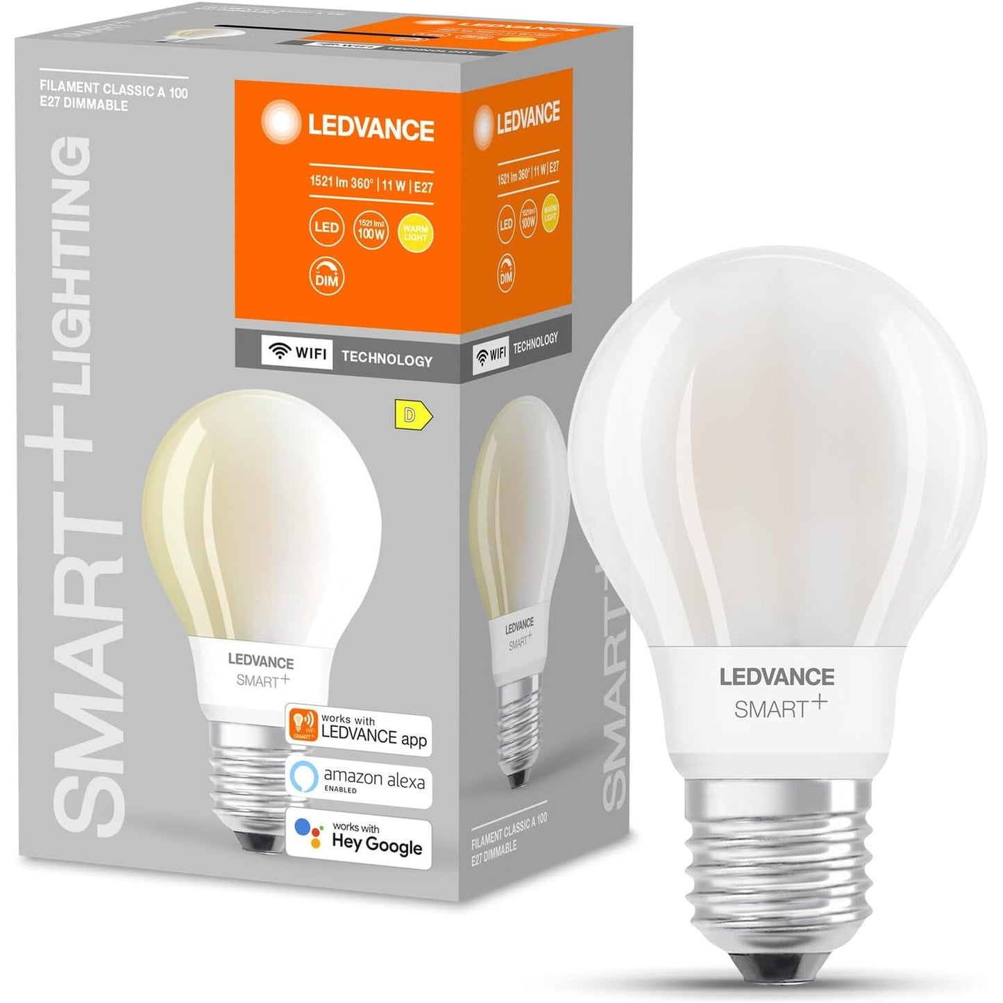 216331 - LEDVANCE Llampa LED inteligjente me Wi-Fi, E27, e zbehtë, 2700K, zëvendësim për 75W
