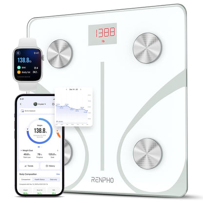 296871 - RENPHO Peshorja e dhjamit trupor me Bluetooth, peshore dixhitale me shkallë inteligjente BMI