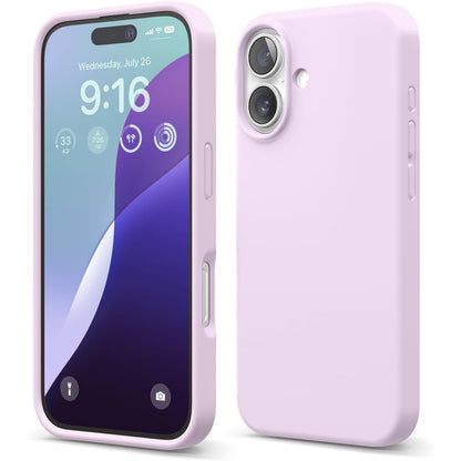 273977 - ELAGO Mbrojtëse Premium prej silikoni të lëngshëm për iPhone 16, mbrojtëse e plotë, rezistente ndaj goditjeve, e hollë, rreshtim mikrofibre rezistent ndaj gërvishtjeve