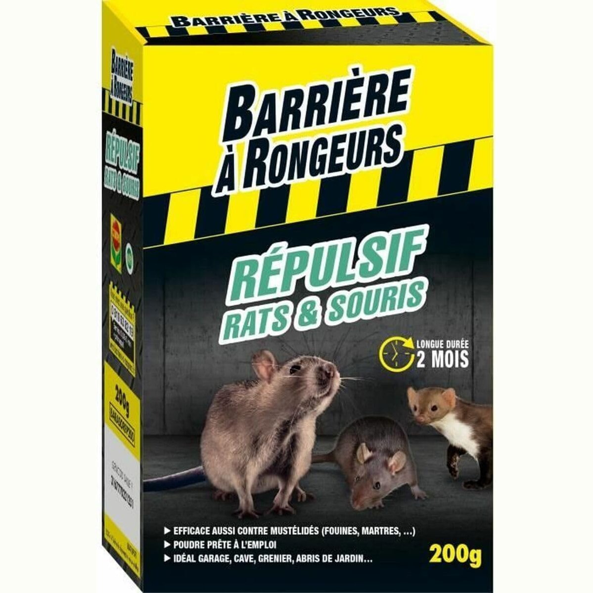 314993 - Barrierë kundër brejtësve për minj, Repelent, Pluhur gati për përdorim, 200g