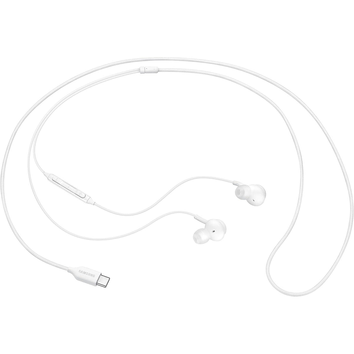 296120 - SAMSUNG Kufje Type-C EO-IC100, Tinguj nga AKG, Altoparlantë dypalësh, Kabllo pëlhure, Lidhje USB Type-C, E bardhë