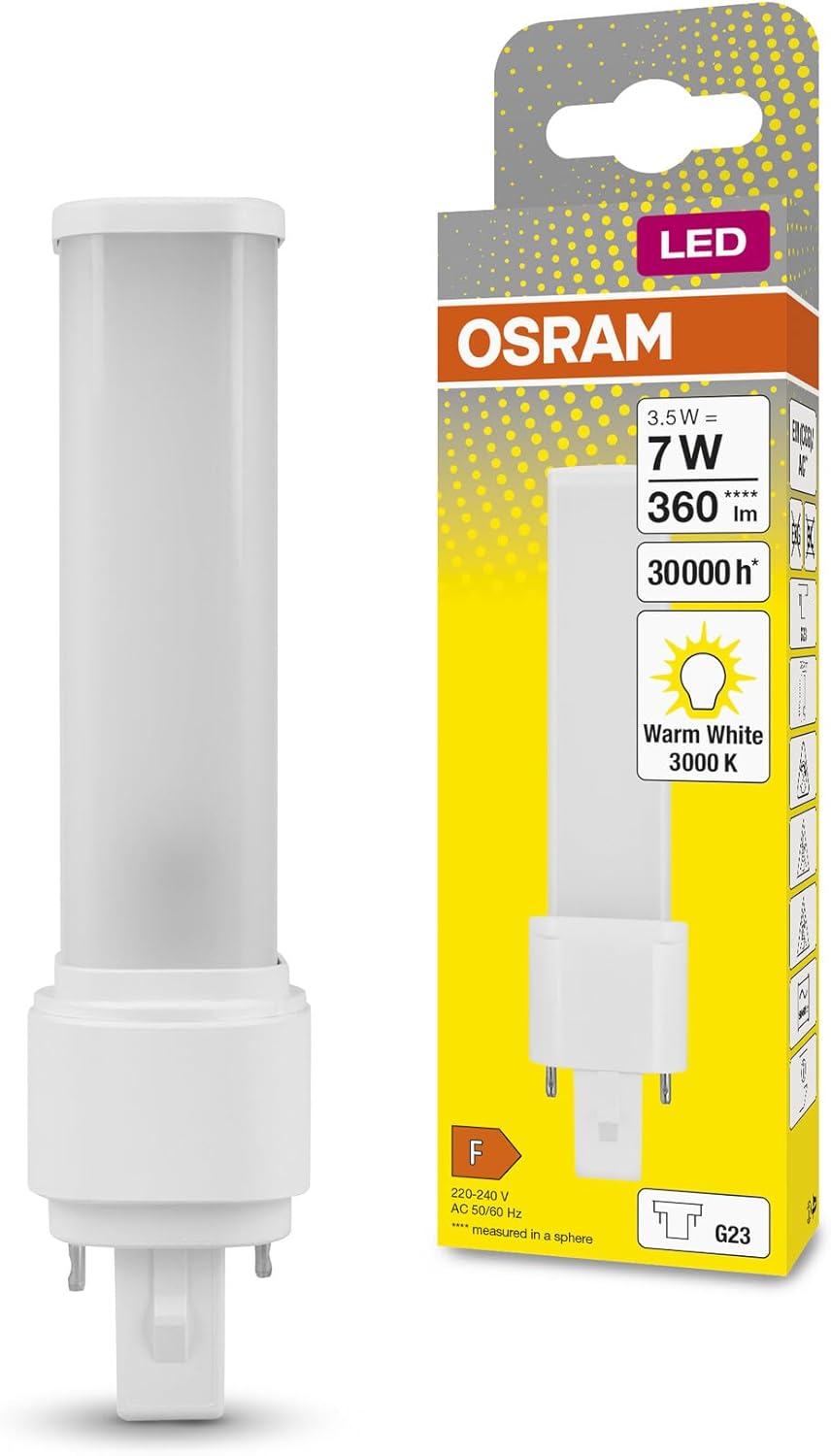 248677 - OSRAM DULUX LED S7 EM, G23, 3.5W, 360lm, 3000K, zëvendësim LED për llambat fluoreshente G23