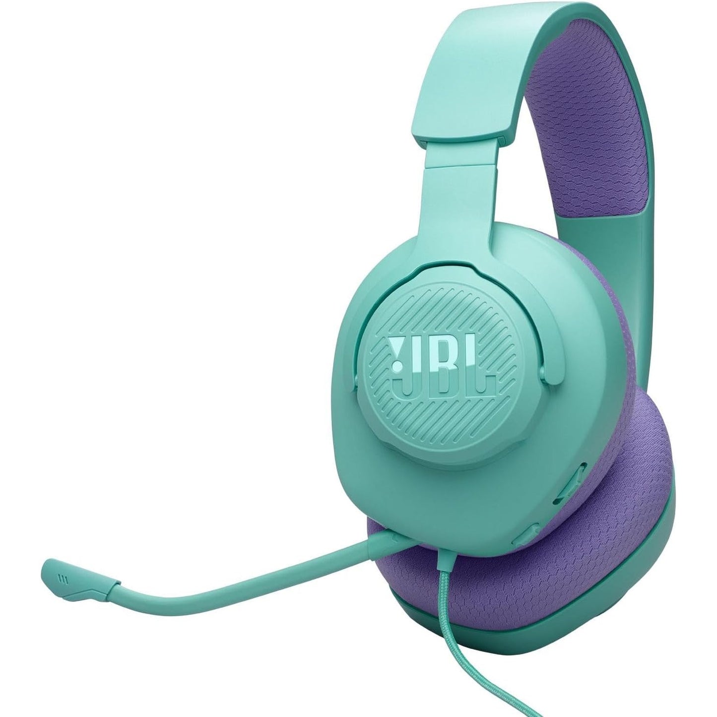 268256 - JBL Kufje për Lojëra me Tel Quantum 100M2, JBL QuantumSOUND Signature, Prizë Kufjesh 3.5 mm, Kompatibilitet me Shumë Platforma, Mikrofon i Lëvizshëm, Opsion Heshtjeje, Ngjyrë Cyan