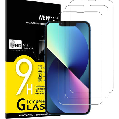 274575 - RE'C Pako me 1 mbrojtëse ekrani prej qelqi të temperuar për iPhone 14, iPhone 13, iPhone 13 Pro (6.1 inç), xham me fortësi 9H