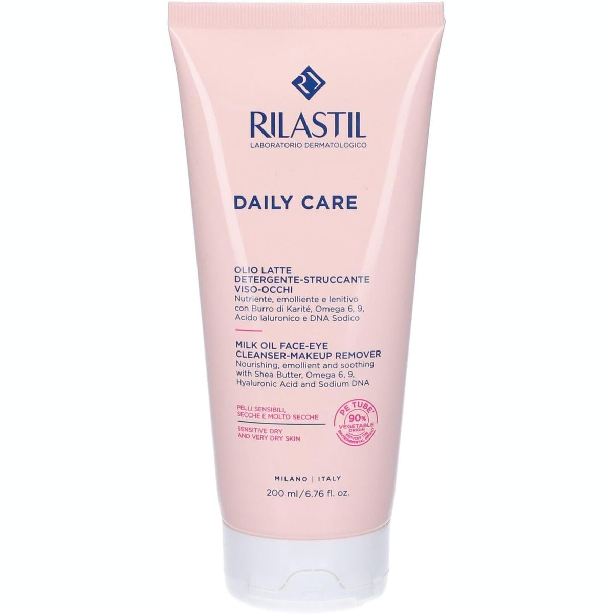 336594 - RILASTIL Daily Care Cleansing Milk Oil për Fytyrën dhe Sytë - 200ml - Locion Ushqyes për Heqjen e Grimit