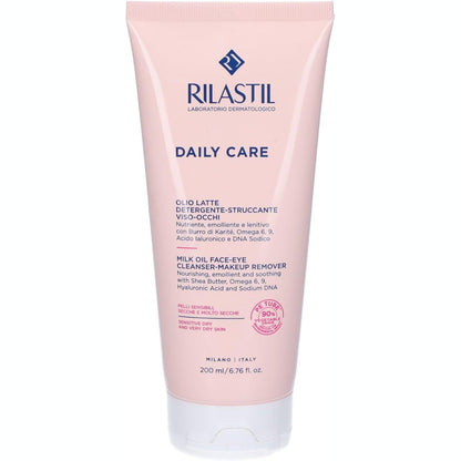 336594 - RILASTIL Daily Care Cleansing Milk Oil për Fytyrën dhe Sytë - 200ml - Locion Ushqyes për Heqjen e Grimit