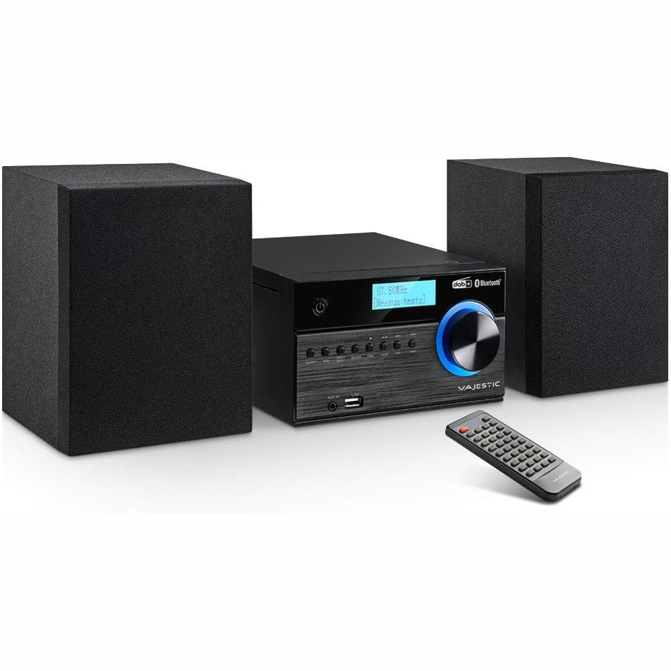 266082 - MAJESTIC Sistem AH 2350 BT MP3 USB DAB Micro Hi-Fi Radio DAB/DAB+/FM, Bluetooth, CD/MP3 Player, Hyrje USB/AUX, Telekomandë, E zezë