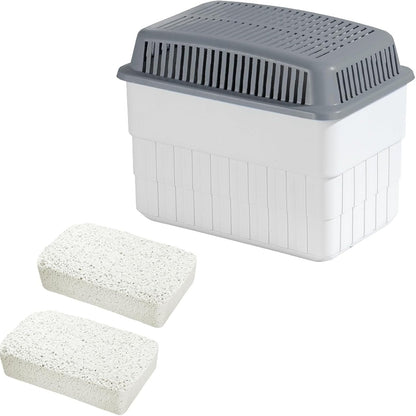 215349 - WENKO Vrasës lagështie me 2 blloqe granulash 1 kg, mban deri në 1.4 litra lagështi, 24 x 16 x 15 cm
