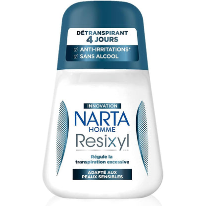 308336 - NARTA Resixyl Deodorant Roll-On për Burra, Antidjersës 4-ditor për lëkurë të ndjeshme, 50ml
