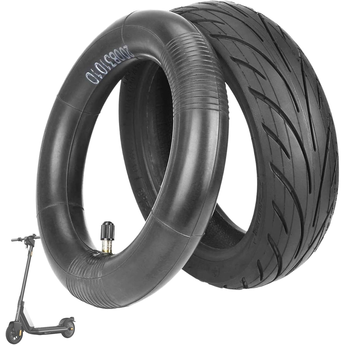 313798 - PRODROCAM Goma 9 x 2.3 me tuba të brendshëm 8 1/2 x 2 për skuterët elektrikë NIU KQi1 / KQi1 Pro / KQi1 Sport, 1 set