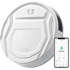 167321 - LEFANT - Fshesë Robotike M210, Super e Hollë, me Thithje Të Fortë, Pajtueshme me WiFi dhe Alexa, Vetëmushon, E ideal për Qimet e Kafshëve Shtëpiake dhe Tapete