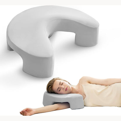 245493 - Jastëk ergonomik për ata që flenë në anë, ortopedik, shkumë memorie, gri