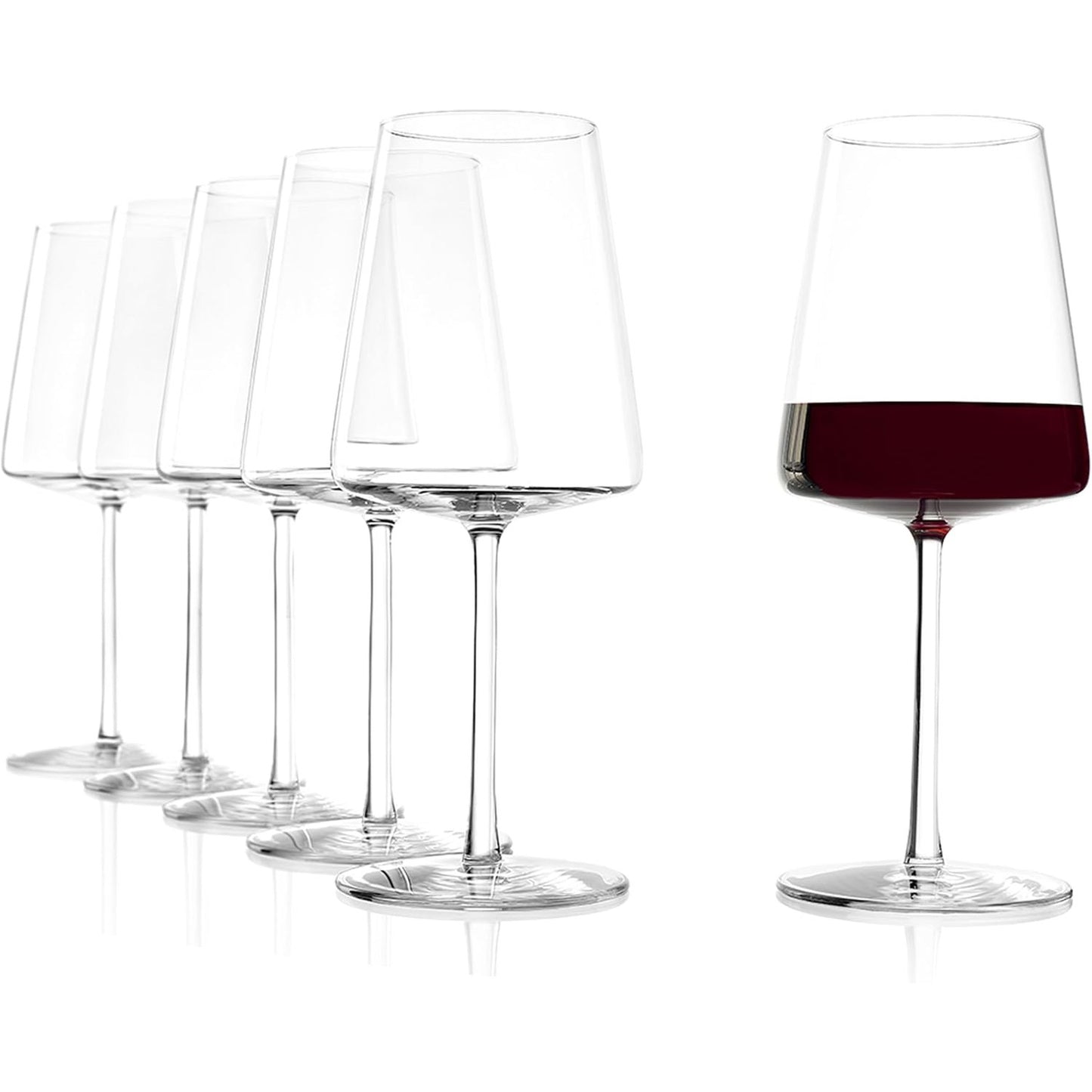 250887 - STÖLZLE LAUSITZ Gota për verë të kuqe Power, Set me 5, 520ml, moderne, rezistente ndaj goditjeve, mund të lahet në lavastovilje