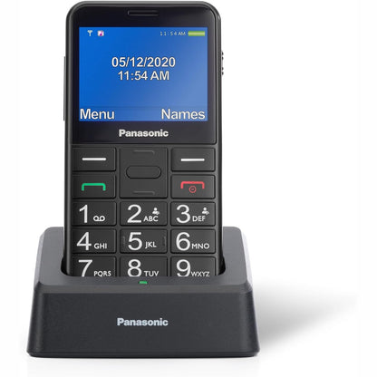 319689 - PANASONIC KX-TU155EXBN | Telefon celular për të moshuar | Buton SOS | Butona të mëdhenj | Pajtueshëm me aparatin e dëgjimit | Bluetooth | Radio FM | Kamera | Bazë karikimi | E zezë