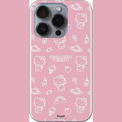 266969 - Mbulesë silikoni transparente fleksibile për iPhone 14 Pro, model Hello Kitty, ngjyrë rozë, TPU