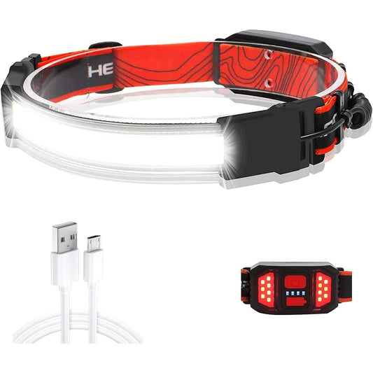 221622 - KUPRO Llambë koke e rikarikueshme USB, 210 gradë, 500 lumen, 3 mënyra, e papërshkueshme nga uji