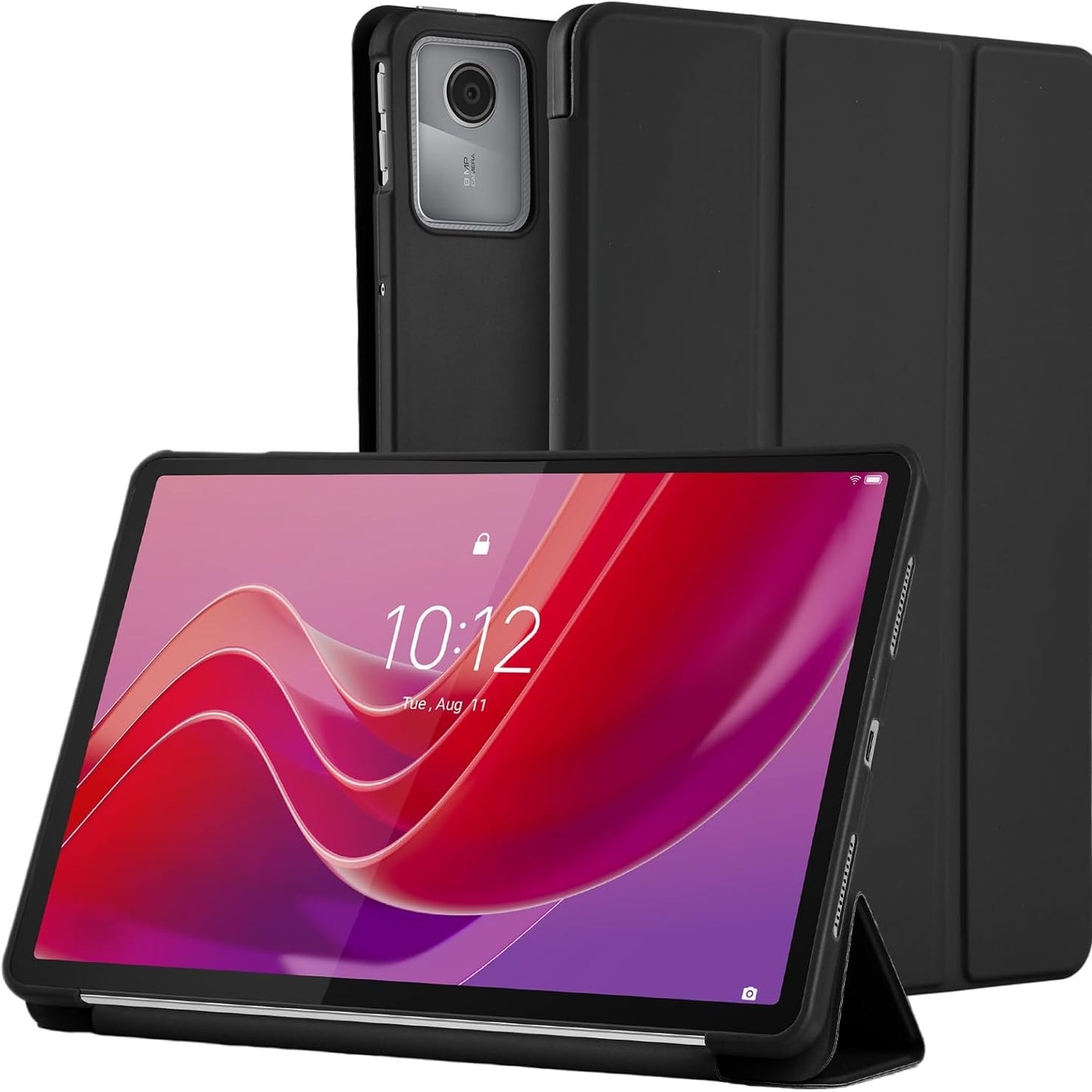 277256 - BIGHAN Mbrojtëse për Lenovo Tab M11 11" 2024, Folio me mbështetje dhe mbulesë magnetike, e zezë