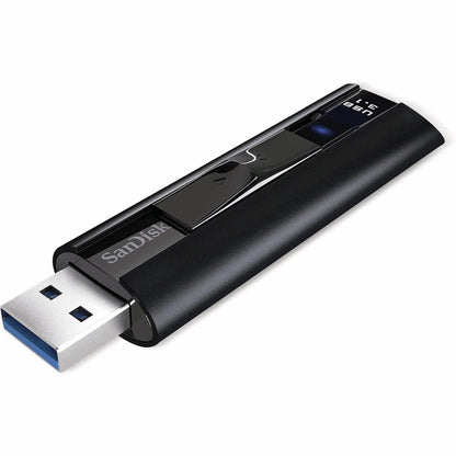 266380 - SANDISK Njësia e memories USB 3.2 Extreme PRO 128 GB, Shpejtësia e leximit 420 MB/s, Shpejtësia e shkrimit 380 MB/s, Mbrojtja me fjalëkalim, Kuti e fortë, Softueri RescuePRO Deluxe, e zezë
