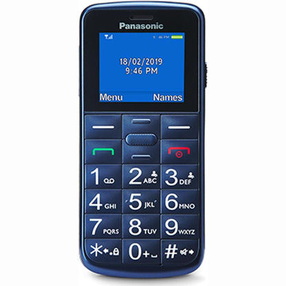 319785 - PANASONIC Telefon Celular KX-TU110EXC për të Moshuarit, Buton SOS, Thirrje Prioritare, Telefon me Butona të Mëdhenj, Bluetooth, Fener, Kamera, ngjyrë Blu