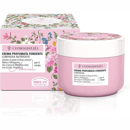 336305 - HELAN Cuor di Petali Krem Trupi me Aromë për Gra, 200 ml, me Vaj Bajamesh të Ëmbël dhe Vitaminë E, Hidratues dhe Ushqyes, Prodhuar në Itali