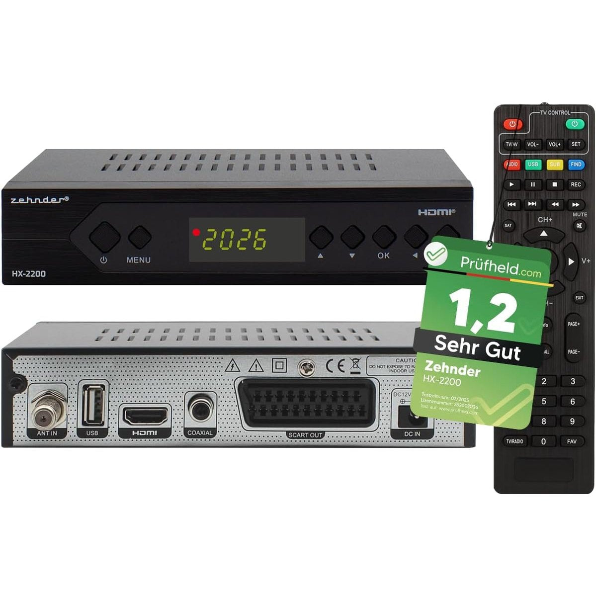 268270 - ZEHNDER Marrës Satelitor HX 2200, me funksion regjistrimi, i mundshëm për HD, Full HD, HDMI
