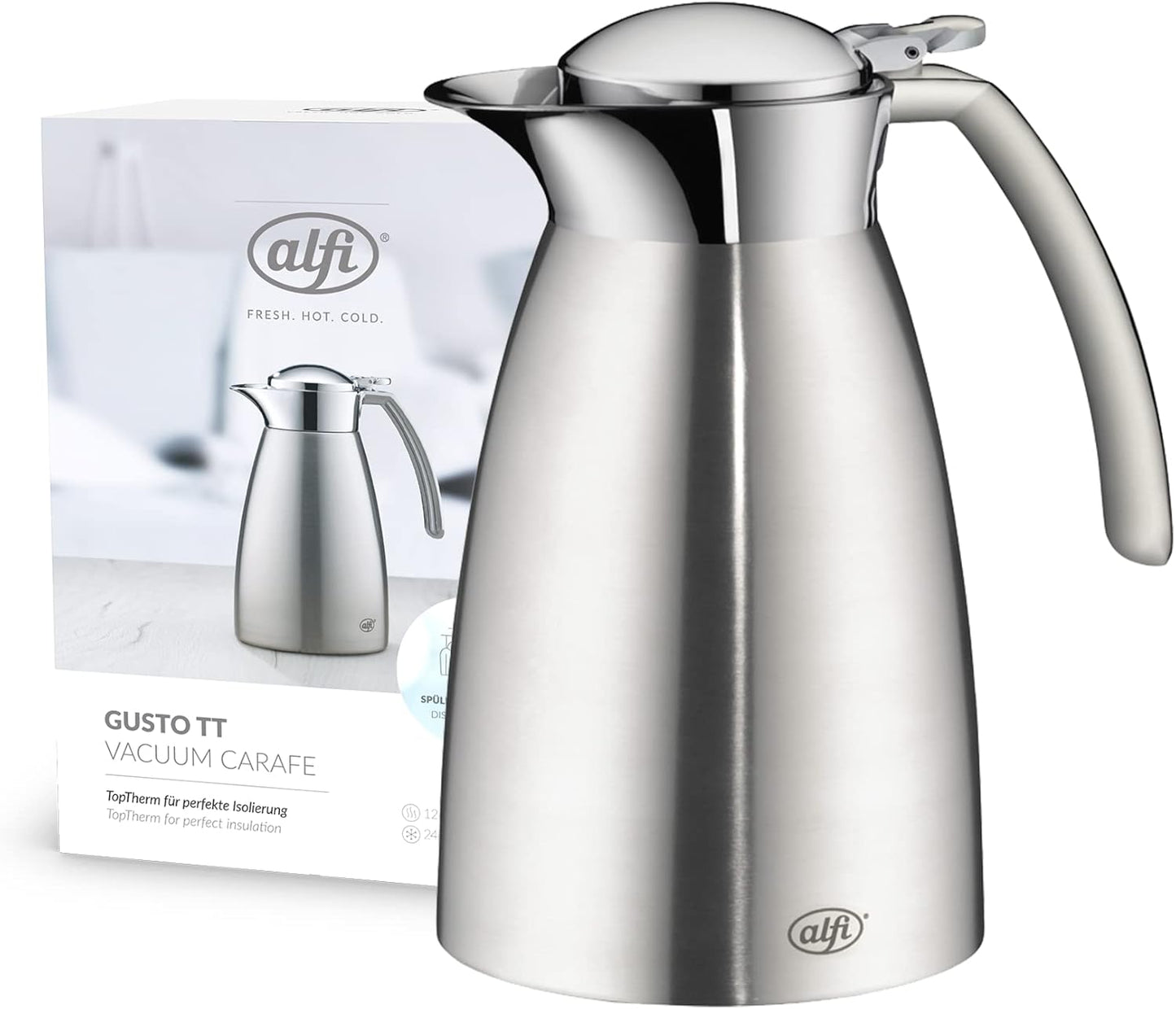217375 - alfi Kana e izoluar Gusto TT, çelik inox, me sipërfaqe mat, 0.6 l