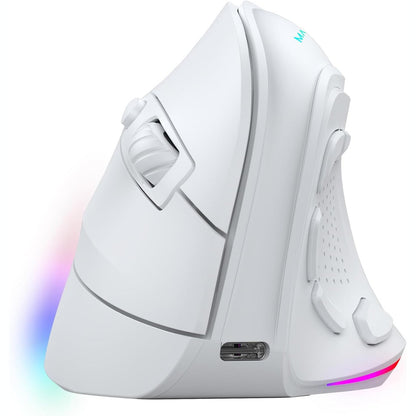 308843 - MARs GAMING MM-SK Maus Vertikal Pa Tel për Lojëra, Ergonomik, Ndriçim RGB Chroma, Sensor Optik Pixart 8400 DPI, 9 Butona të Programueshëm, i Bardhë
