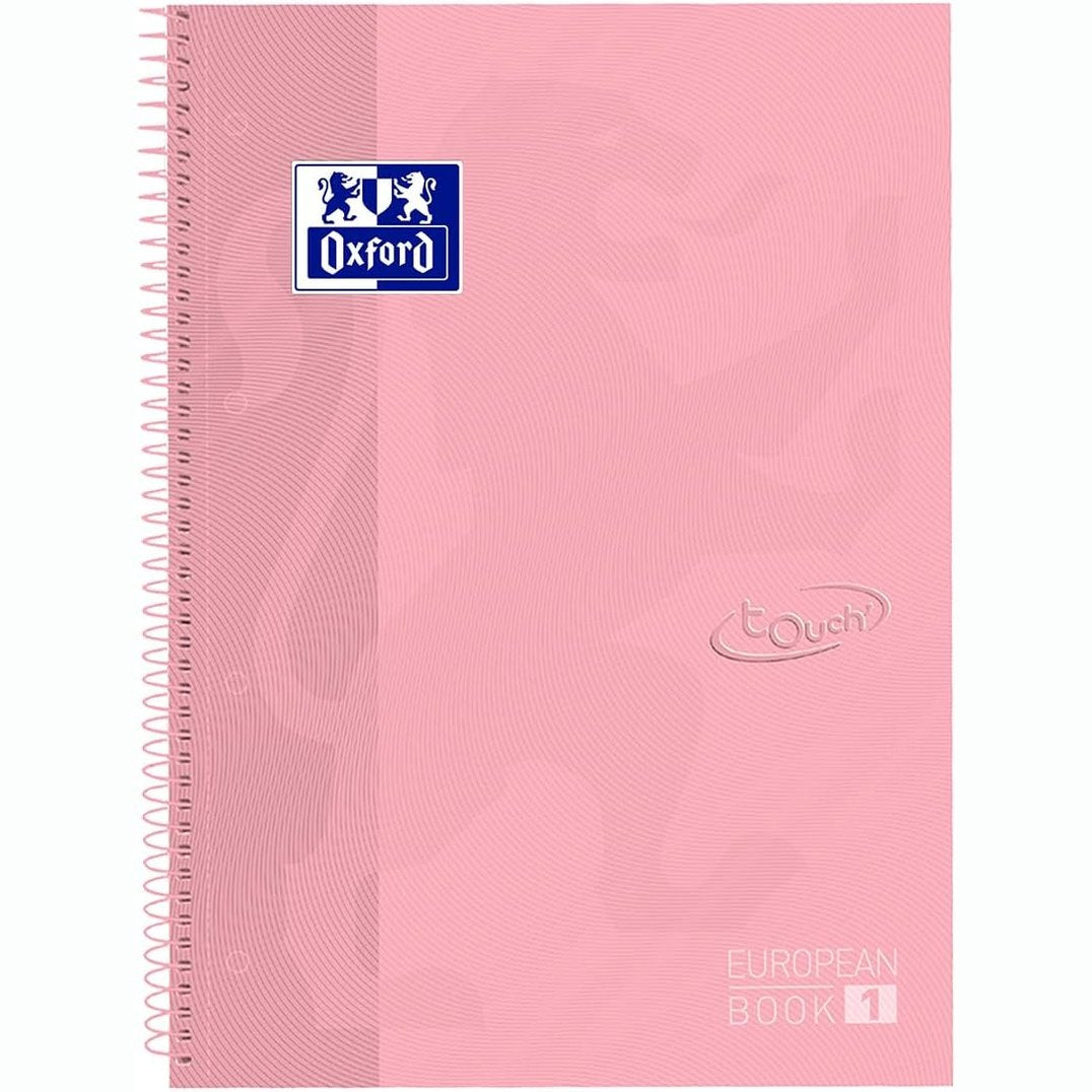 269043 - EVROPIAN - Libri Oxford A4 1, 160 Faqe, Kapak të Fortë, Rozë Pastel