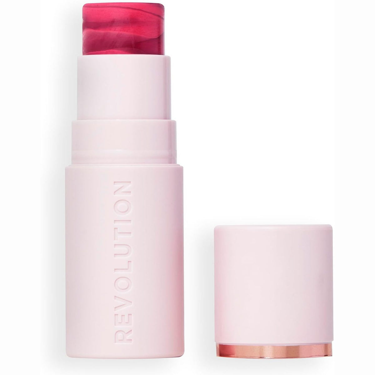 298798 - REVOLUTION - Skin Silk Marble Blush Stick - Skuqës i Ndërtueshëm për Faqe, Sy dhe Buzë - Formulë Kremi në Pluhur - Vegan dhe Pa Mizori - Manaferra të Shpëlarë - 4.5g
