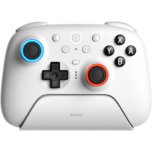 188815 - 8BITDO - Kontrollues Bluetooth Ultimate 2 për Switch dhe PC me Windows, me Joystick TMR, Efekt Hall i Ndërrueshëm/Shkakues Taktik, Kontroll Dridhjeje dhe Lëvizjeje, Unazë Zjarri RGB, e Bardhë