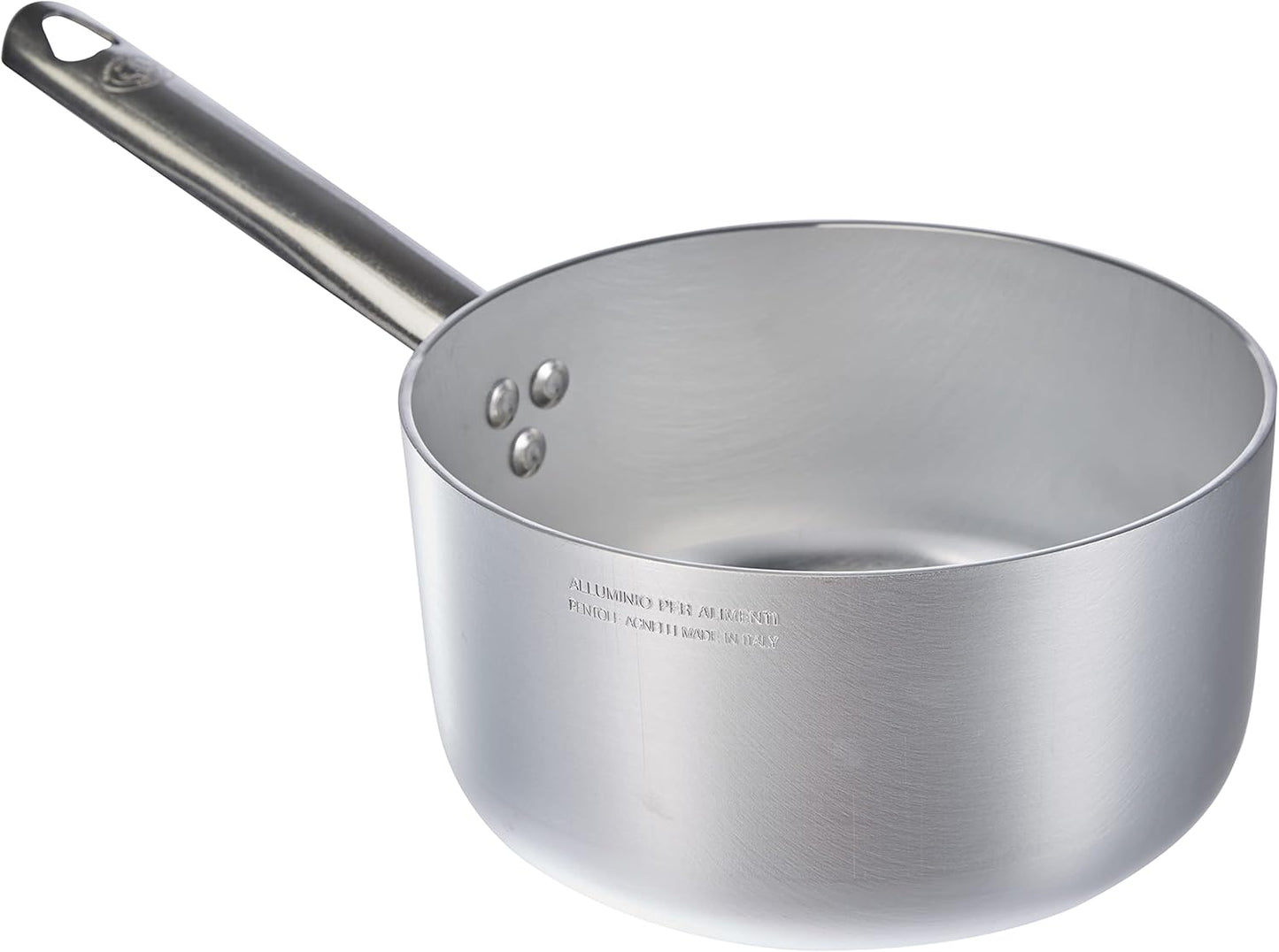 251147 - PENTOLE AGNELLI - Tenxhere profesionale alumini 3 mm me dorezë çeliku inox, argjendi, 18 cm