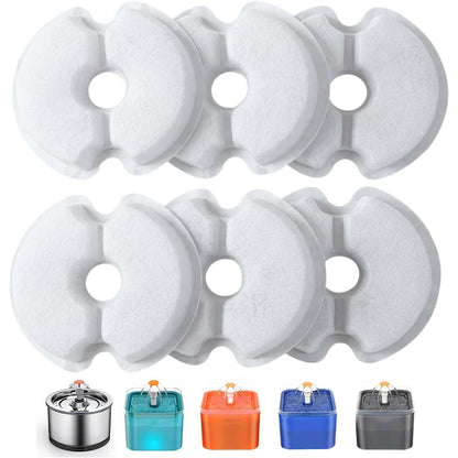 216801 - YIUPEA | Set filtrash uji me 6 pjesë, filtra zëvendësues për shatërvanë macesh 2L dhe 2.5L/67oz dhe 84oz