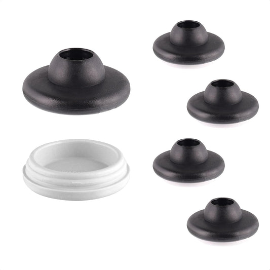 164141 - WAGNER QuickClick® Rrëshqitëse për Karrige dhe Mobilje, Set prej 4 Bazash + 4 Shtesave të Ndërrueshme, Plastikë HYPER - Ø 30 për Karriget Vitra DSR DAR DKR, Prodhuar në Gjermani, 16780100