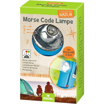 257204 - MOSES Llambë Kodi Morse Expedition Nature, Fener për Fëmijë me ABC Morse, 3 Modalitete Ngjyrash, 9840, Blu