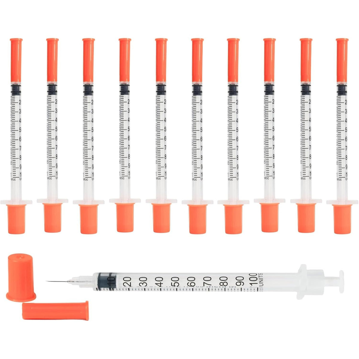 306803 - SHIRINGA 22 shiringa insuline x 1 ml me gjilpëra 30Gx8 mm, shiringa të disponueshme U100, pako shiringash të mbështjella individualisht për përdorim veterinar dhe laboratorik.