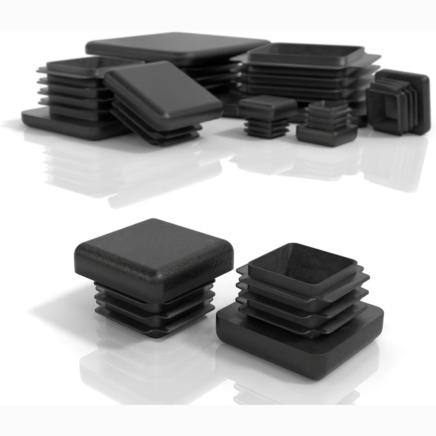 264167 - TAPA LAMELARE PD® 22X22 MM PËR TUBA KATRORË, PLASTIKË PE, 4 COPË