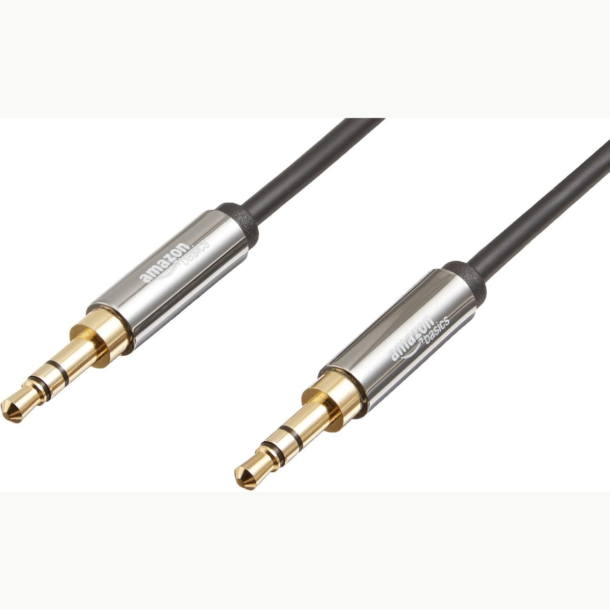 305631 - AMAZON BASICS Kabllo Ndihmëse Audio Stereo (3.5 mm Mashkull në 3.5 mm Mashkull, 1.2 m), e zezë