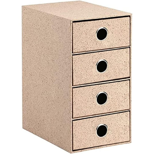 295903 - RÖSSLER SOHO Kuti letre me 4 sirtarë, Organizues tavoline zyre, 18 x 25 x 32 cm, Ngjyra: Kafe