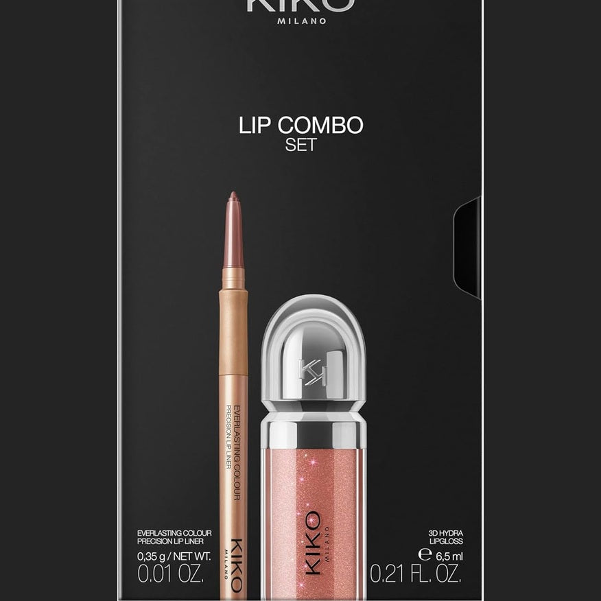 311769 - KIKO MILANO Buzët Kombinim Set 03, Set Buzësh: Shkëlqyes Buzësh Hidratues dhe Laps Buzësh i Përshtatshëm