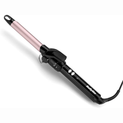 316713 - BABYLISS Kapëse kapëse 19 mm, cilindër me shtresë Sublim' Touch, 10 cilësime temperature, kapëse profesionale me mbështetëse sigurie të integruar, e zezë dhe rozë, C319E