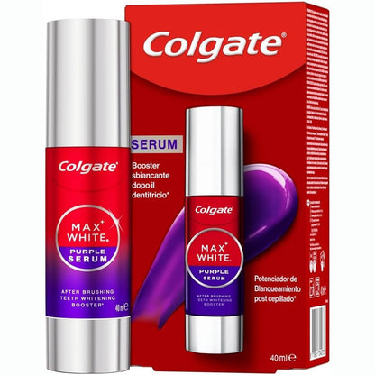 271823 - COLGATE Max White Serum Purple 40ml - Zbardhues i Menjëhershëm i Dhëmbëve pa Fluor, Formulë me Veprim të Dyfishtë