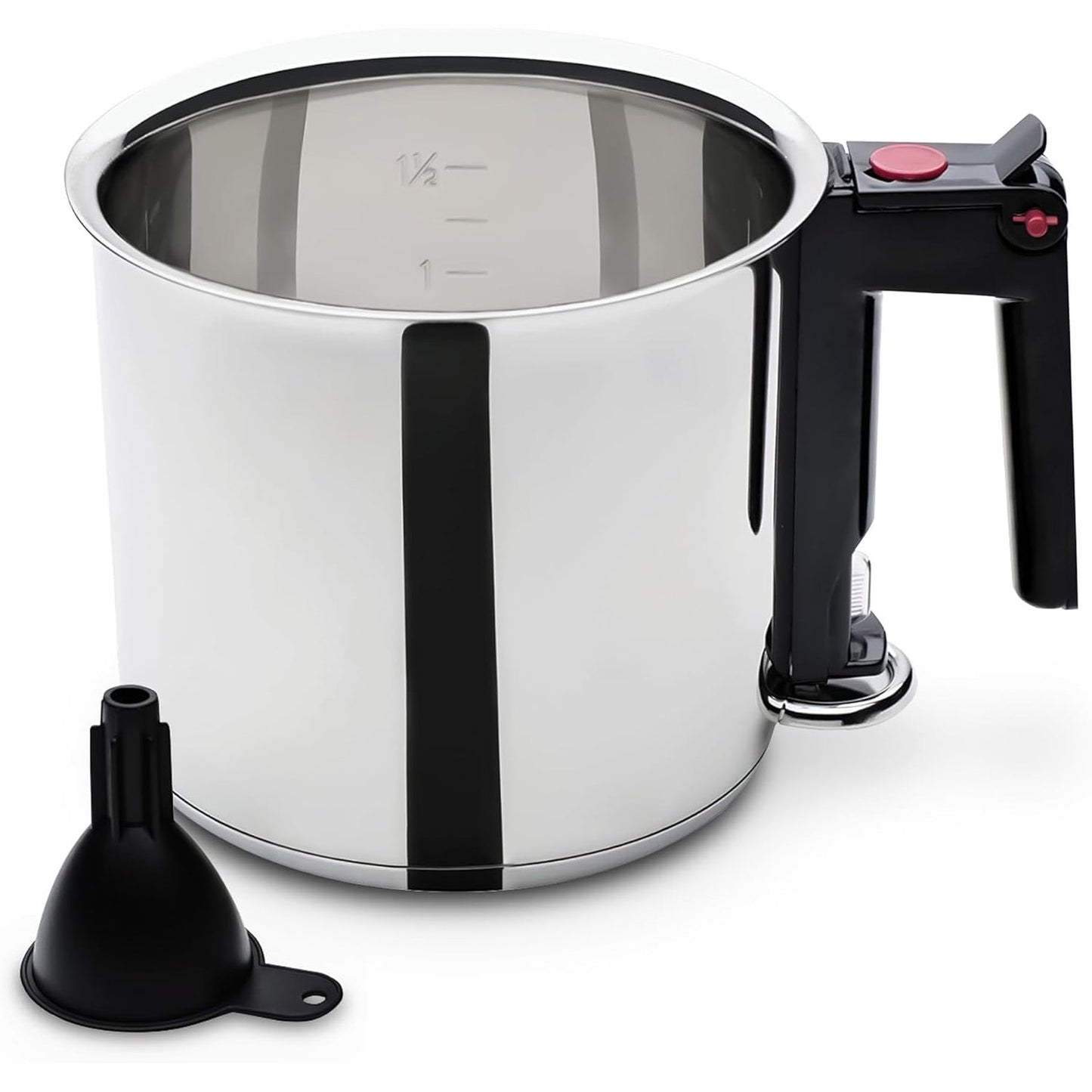 261960 - GSW 983167 Tenxhere me Vaskë Uji për Zierje të Ngadaltë 1.5 L, çelik inox, argjend, 16 cm, 2 njësi