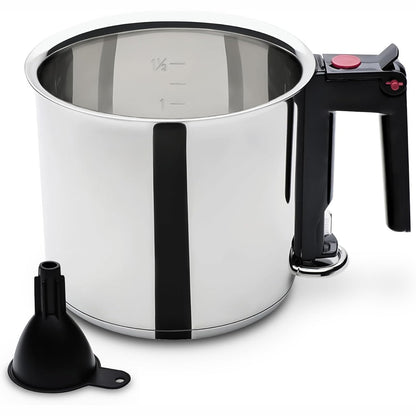 261960 - GSW 983167 Tenxhere me Vaskë Uji për Zierje të Ngadaltë 1.5 L, çelik inox, argjend, 16 cm, 2 njësi