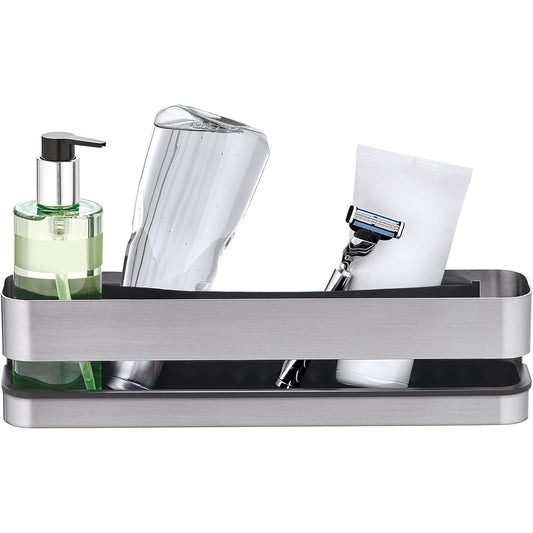 213112 - BLOMUS Shportë dushi e bërë nga çelik inox i lëmuar, futje plastike për pastrim të lehtë, (L / G / Th: 8.5 x 34 x 8 cm)