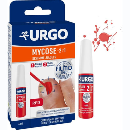 289952 - URGO Filmogel Manikyr i Kuq 2 në 1 për Infeksione Kërpudhor, 4 ml