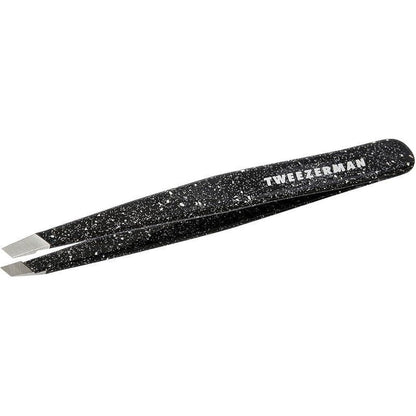 316525 - TWEEZERMAN Pinceta (maja të pjerrëta, piskatore për vetulla, cilësi profesionale, çelik inox), oniks i pluhurosur.