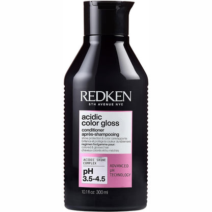 316787 - REDKEN Balsam Shkëlqyes për Ngjyra Acidike, 300 ml, Kujdes për Flokët që Mbron Ngjyrën, Ushqen dhe Shton Shkëlqim, Formulë me pH acid, Të gjitha Llojet e Flokëve të Ngjyrosur
